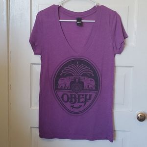 OBEY Purple T w/ elephants